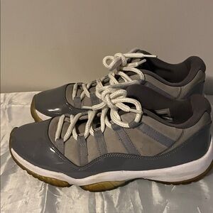 Jordan Gray and White Sneakers